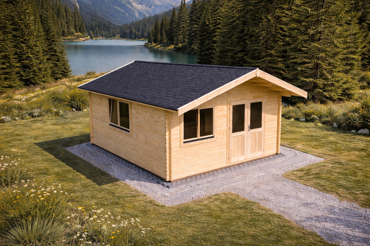 4m x 3m Log Cabin UK | 44mm Spruce Garden Cabin | A&M Heritage