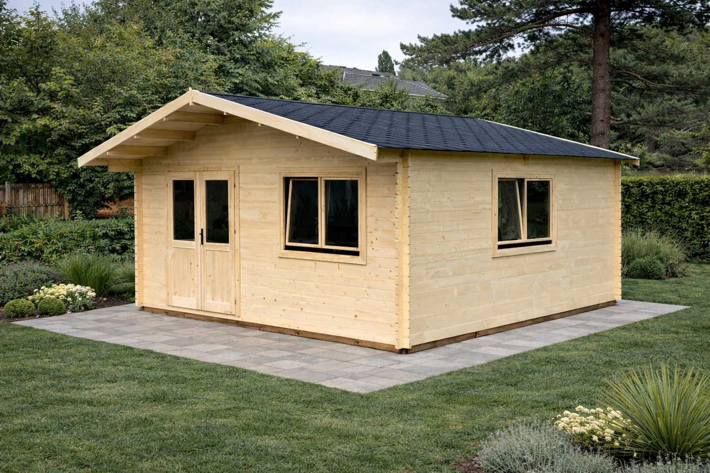 6m x 6m Log Cabin | Premium 44mm Garden Cabin UK