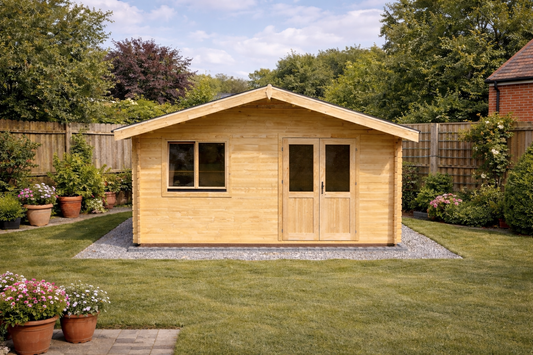 5m x 3m Log Cabin UK | 44mm Spruce Garden Cabin | A&M Heritage