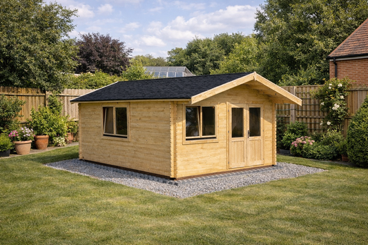 5m x 3m Log Cabin UK | 44mm Spruce Garden Cabin | A&M Heritage