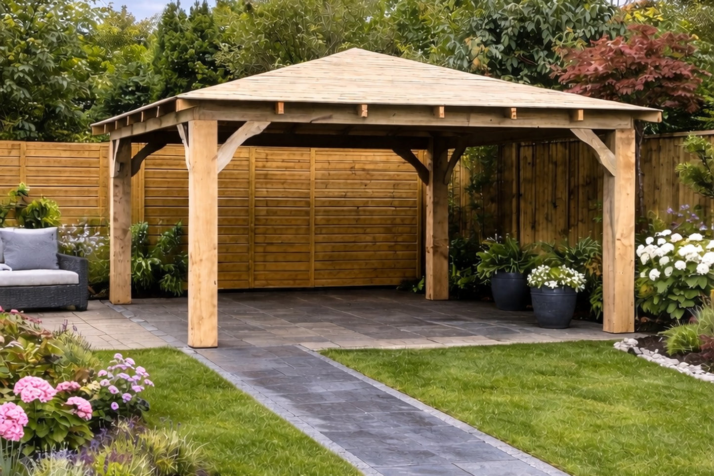 Heritage Garden Retreat Gazebo | Felt-Free Roof, Handcrafted & Installed