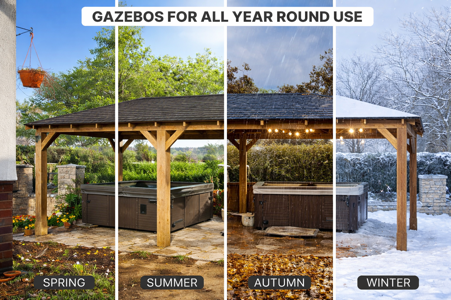 Heritage Garden Retreat Gazebo | Felt-Free Roof, Handcrafted & Installed