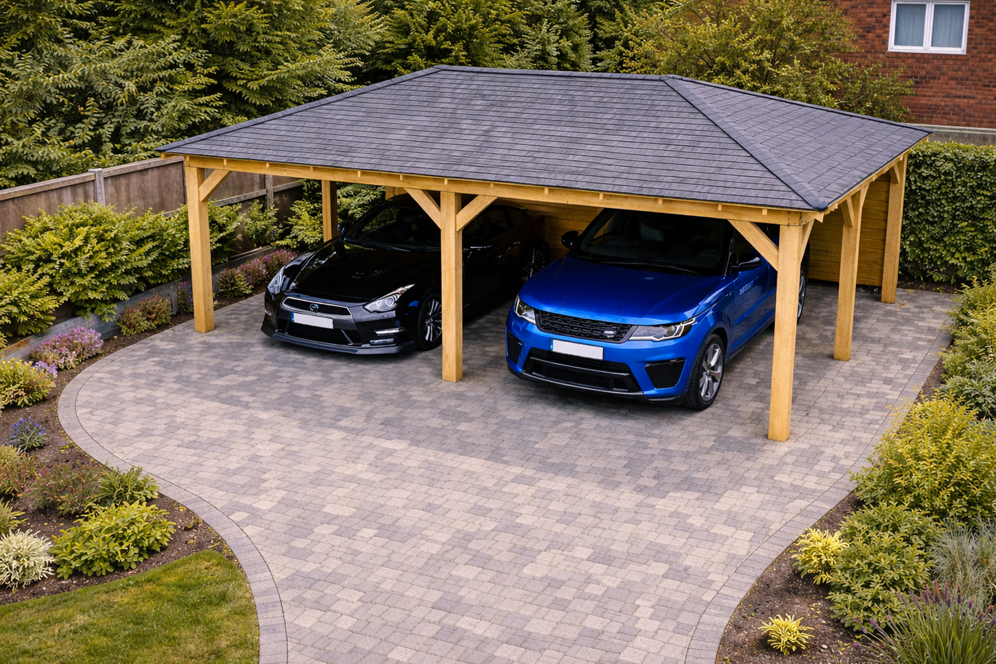 Wooden Carport Gazebo – Handcrafted Heavy-Duty Timber Shelter