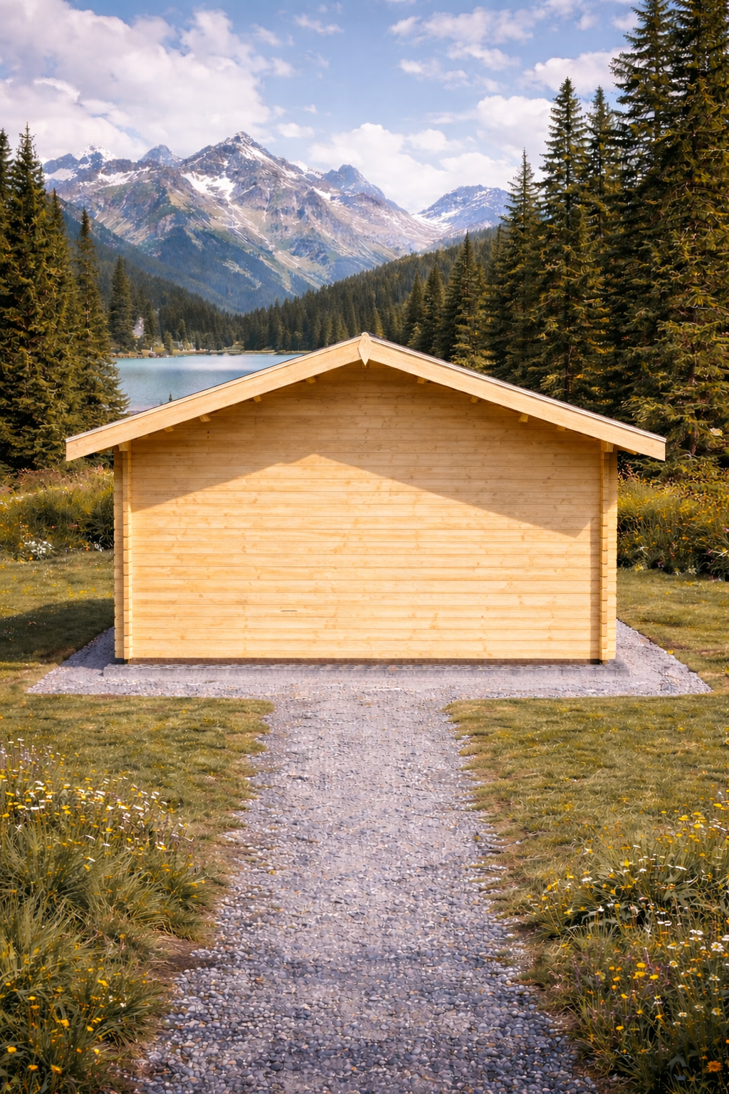 4m x 3m Log Cabin UK | 44mm Spruce Garden Cabin | A&M Heritage