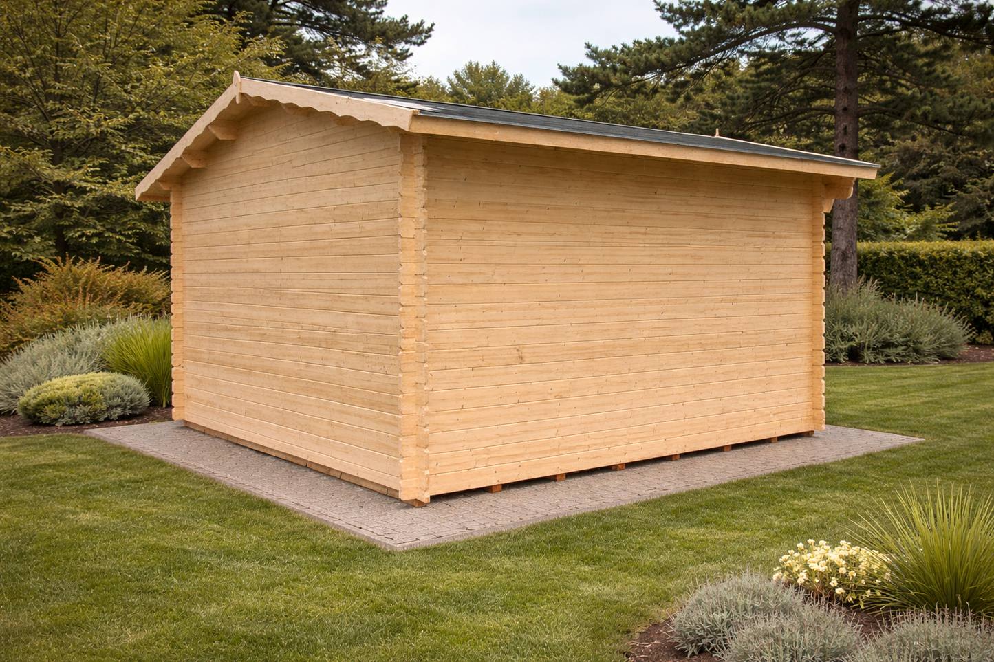 4.45m x 4m Log Cabin | Wooden Garden Cabin UK