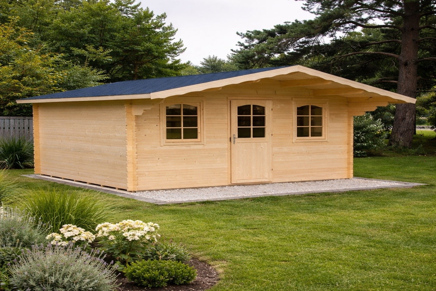4.45m x 4m Log Cabin | Wooden Garden Cabin UK